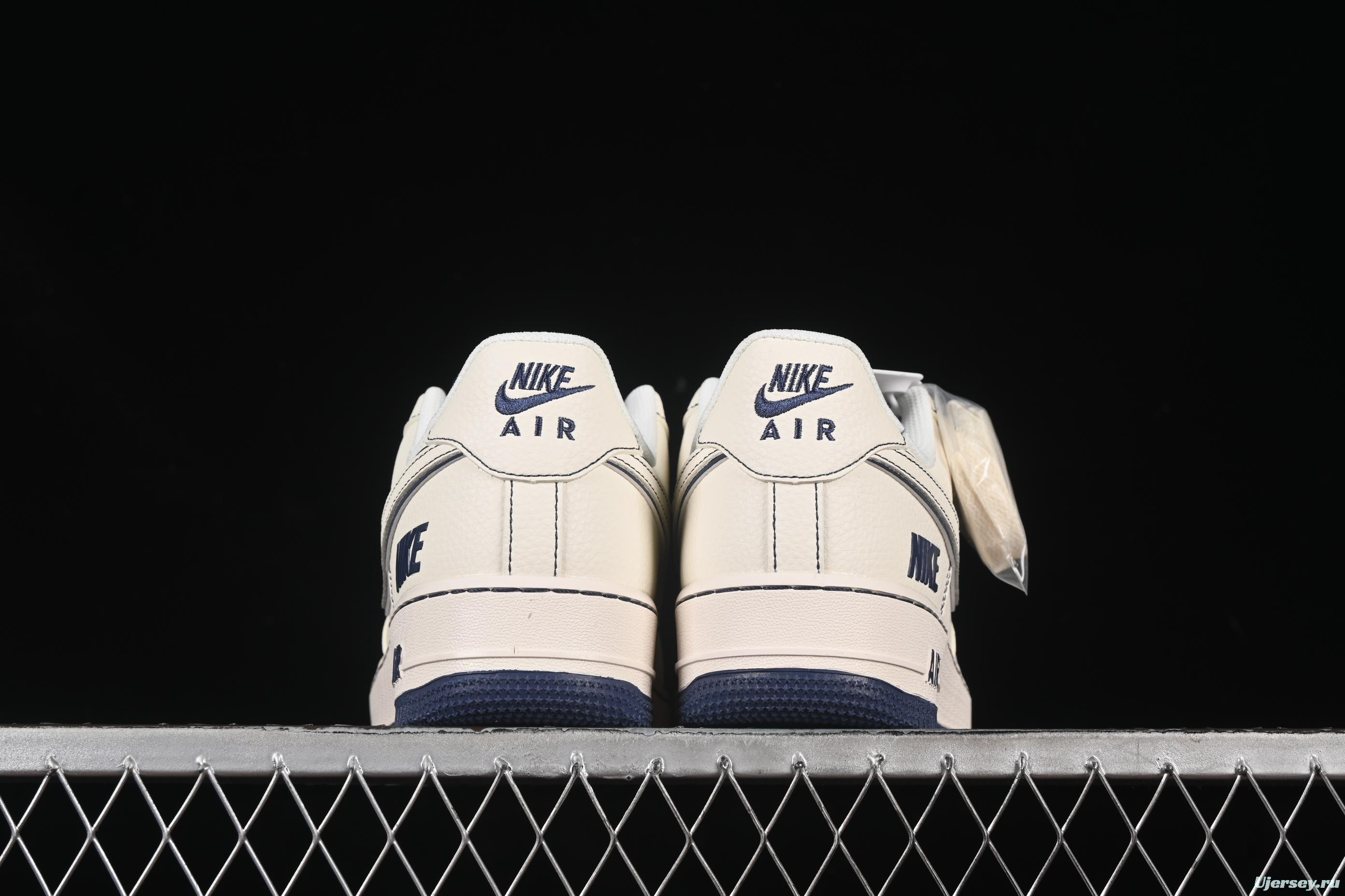 Nike Air Force 1'07 Low Collaboration Sneakers with Navy Blue Accents - HH7518-073