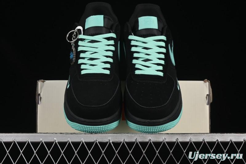 Nike Air Force 1 '07 Low Stussy Collaboration Tiffany Blue Casual Sneakers - DF0188-045
