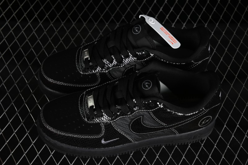 Nike Air Force 1'07 Low Lightning Collaboration Black Snake Scale Casual Sneakers - SC9207-529