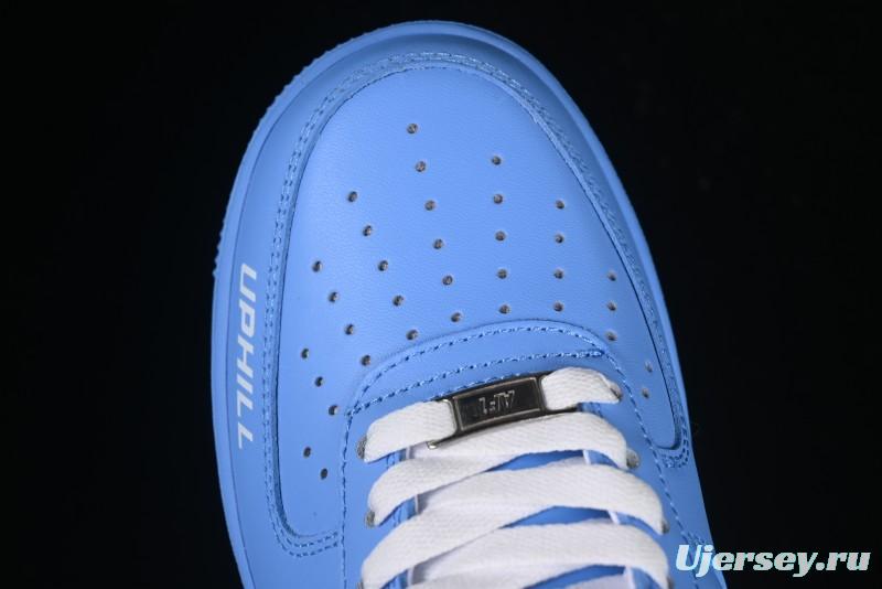 Nike Air Force 1'07 Low Casual Sneakers in Iceland Blue with Full-Length Air Cushion - ZH0316-070