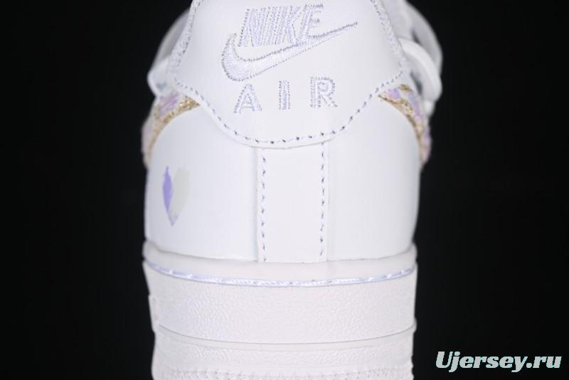 Nike Air Force 1'07 Low Purple Chanel-Inspired Casual Sneakers - DH9999-556