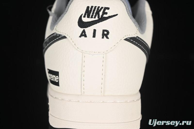 Nike Air Force 1 '07 Low Supreme Collaboration Beige Gray Building Blocks Casual Sneakers - XS1958-568