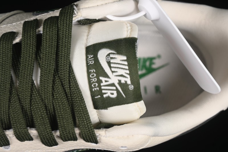 Nike Air Force 1 '07 Low Supreme Collaboration Green Camo Swoosh Casual Sneakers - KK1988-069