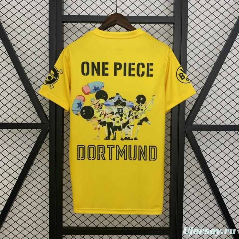 25/26 Borussia Dortmund Yellow with One Piece Design Jersey