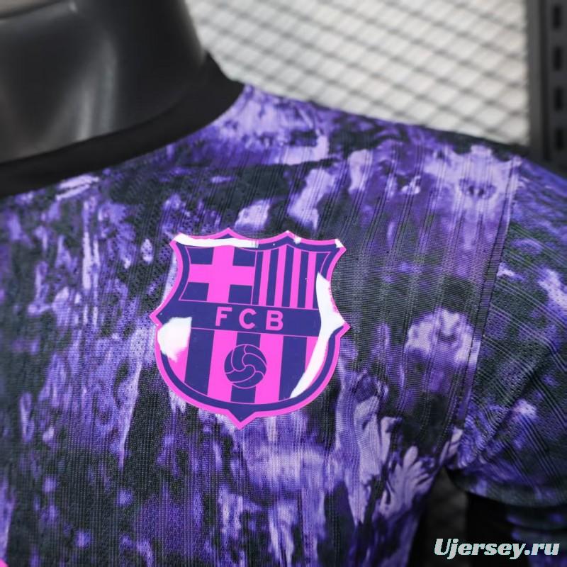 Player Version 25/26 FC Barcelona Purple with Marble Design Jersey