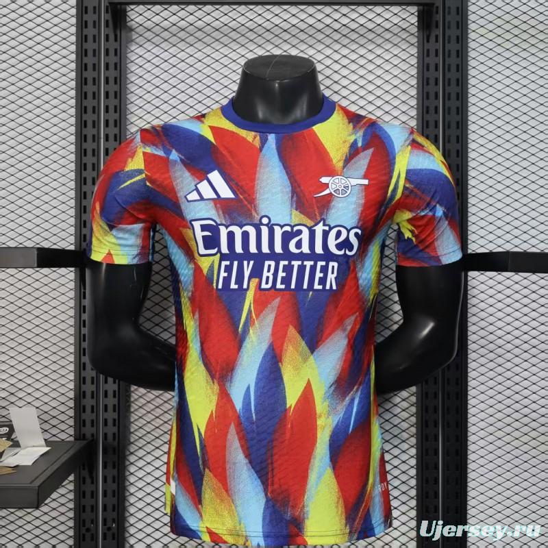 Player Version 25/26 Arsenal Multicolor Abstract Art Pattern Jersey
