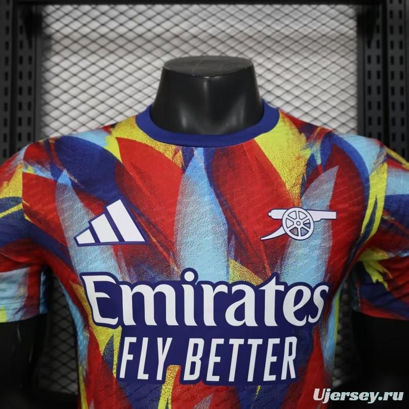 Player Version 25/26 Arsenal Multicolor Abstract Art Pattern Jersey