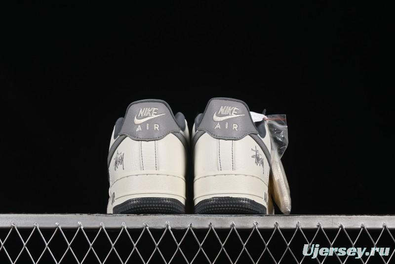 Nike Air Force 1'07 Low Stussy Collaboration Woven Fabric Low-Top Casual Sneakers - BZ6808-101