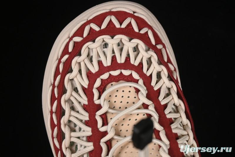 Keen Uneek Flat-M Woven Elastic Strap Outdoor Water Sports Sandals - 1014097 RED