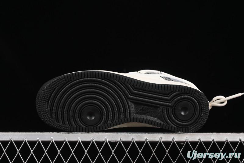 Nike Air Force 1'07 Low Gucci Collaboration Grey Pattern Drawstring Casual Sneakers - YX5066-319