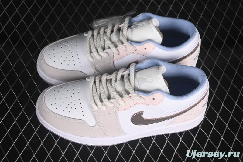 Nike Air Jordan 1 Low AJ1 Carving Pink Low-Top Casual Lifestyle Sneakers - IB8859-101