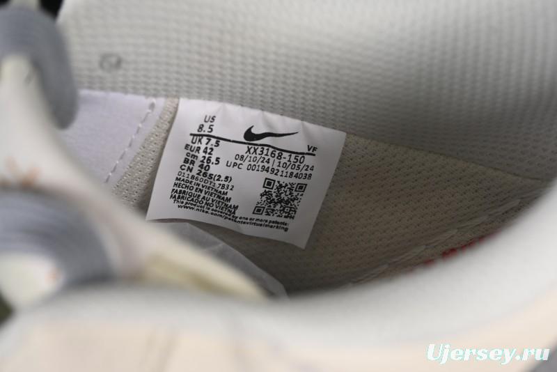 Nike Air Force 1 '07 Low Stussy Collaboration Gold Embroidery Grey Swoosh Casual Sneakers - XX3168-150