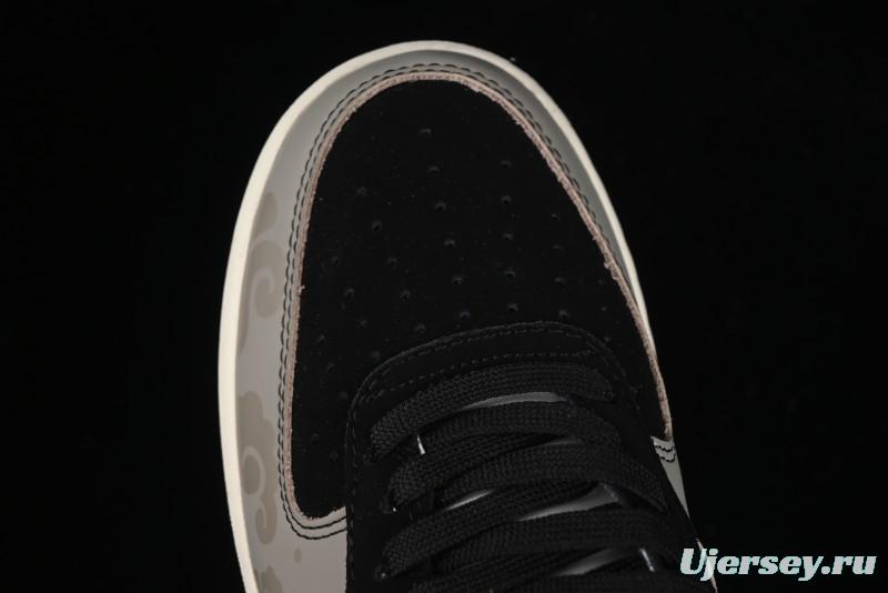 Nike Air Force 1'07 Low Chrome Hearts Collaboration Black Green Swoosh Casual Sneakers - KK1988-074