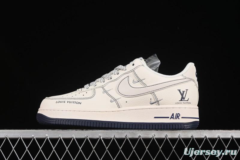 Nike Air Force 1 '07 Low LV Collaboration Black Swoosh Logo Casual Sneakers - XX3168-160