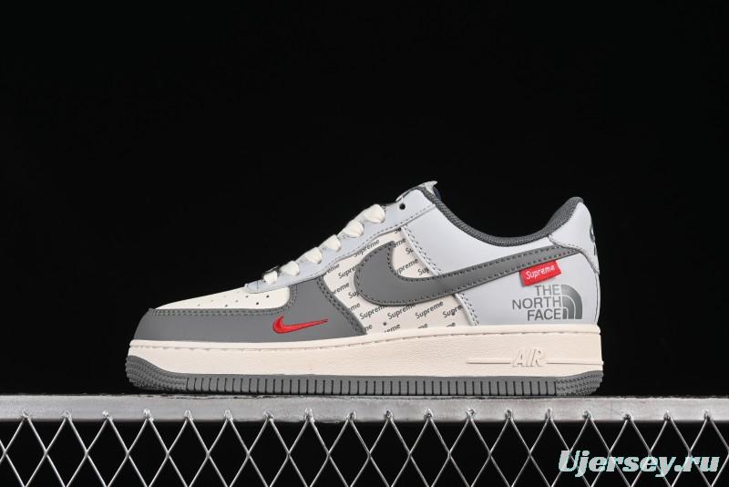 Nike Air Force 1'07 Low The North Face Collaboration Grey Multi-Tone Casual Sneakers - JJ2508-715