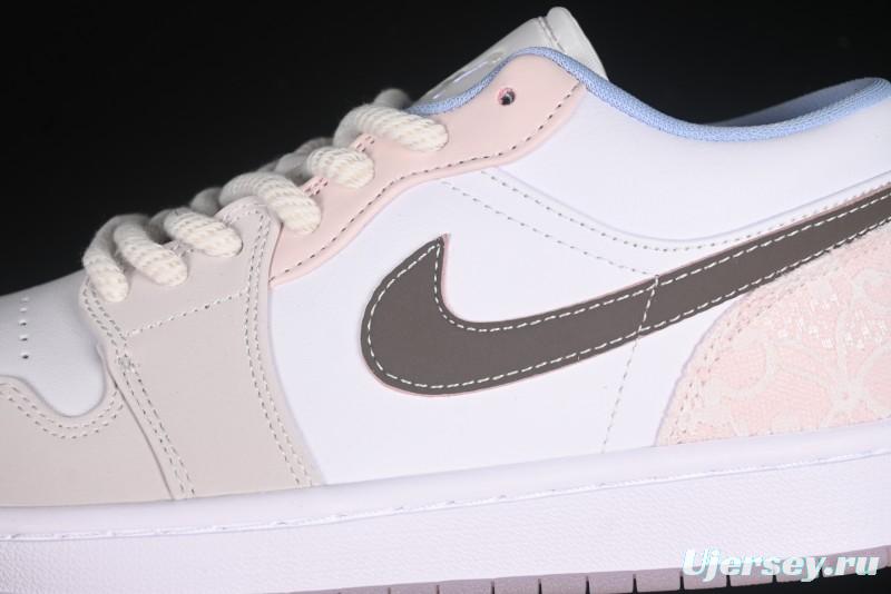 Nike Air Jordan 1 Low AJ1 Carving Pink Low-Top Casual Lifestyle Sneakers - IB8859-101