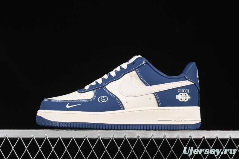 Nike Air Force 1'07 Low Gucci Collaboration Navy Blue Casual Sneakers - KK1988-085