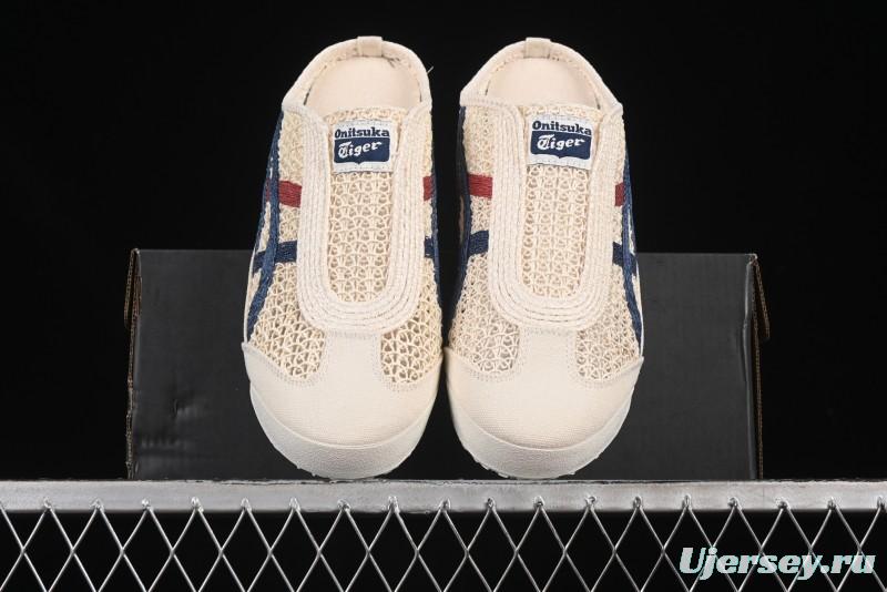 Onitsuka Tiger Mexico 66 Sabot Slip-On Sneakers with Breathable Mesh Upper - 1183C123-100
