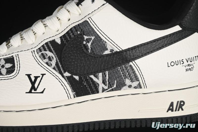 Nike Air Force 1 '07 Low LV Collaboration Cream Black Casual Sneakers - BZ6808-103