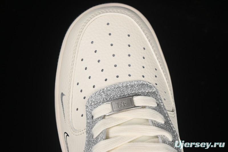 Nike Air Force 1 '07 Low Gucci Collaboration Silver Swoosh Casual Sneakers - XS1958-546