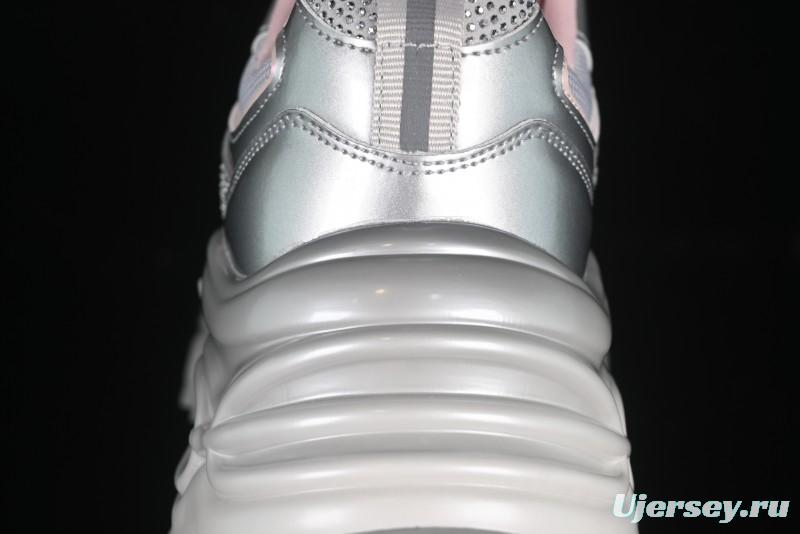 GG-CC 25ss New Platform Chunky Sneakers with 7CM Height Increase and Irregular Design - 668-2 Silver