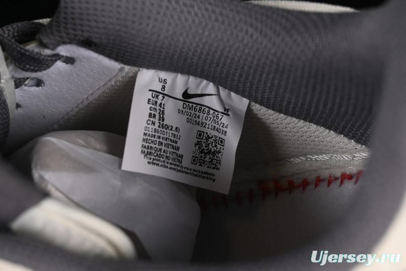 Nike Air Force 1 '07 Low LV Collaboration Grey Swoosh Drawstring Casual Sneakers - DM6868-067