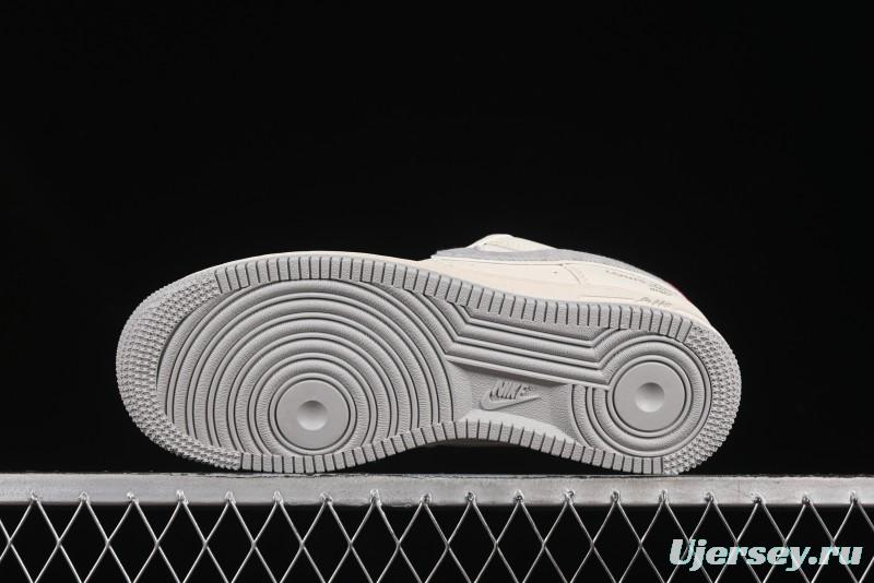 Nike Air Force 1 '07 Low LV Collaboration Grey Denim Swoosh Casual Sneakers - XX3168-135