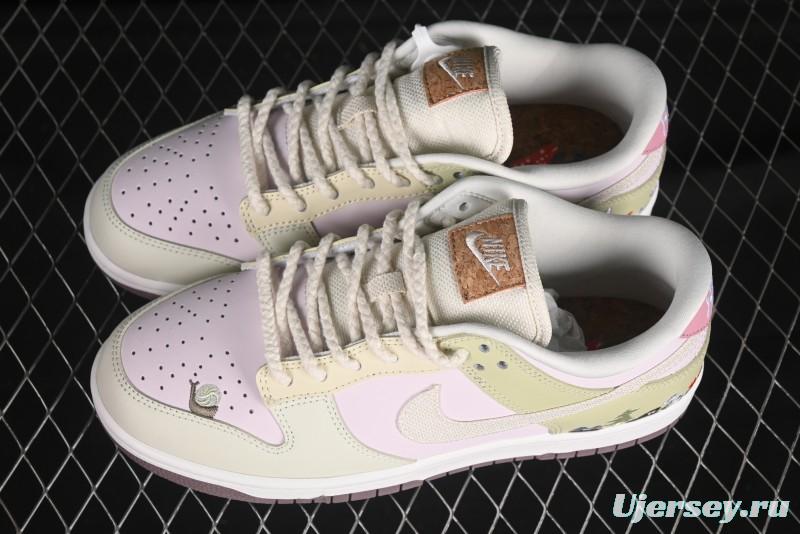 Nike Dunk Low Mushroom Floral-Themed Low-Top Casual Skate Shoes - IB8876-661