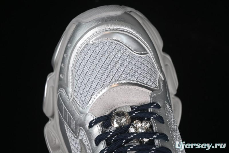 GG-CC Star Same Style Lace-up Hollow Out Dad Shoes with 5cm Height Increase - G25X269