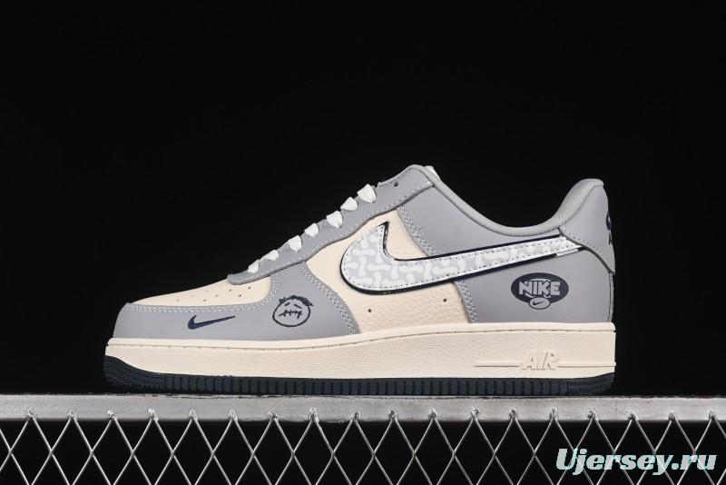 Nike Air Force 1 '07 Low Kaws Collaboration Beige Grey Casual Sneakers - KK1988-077