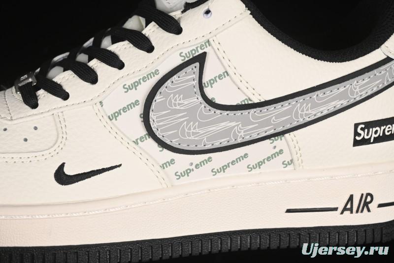 Nike Air Force 1 '07 Low Supreme Collaboration Shadow Swoosh Casual Sneakers - XX3168-149