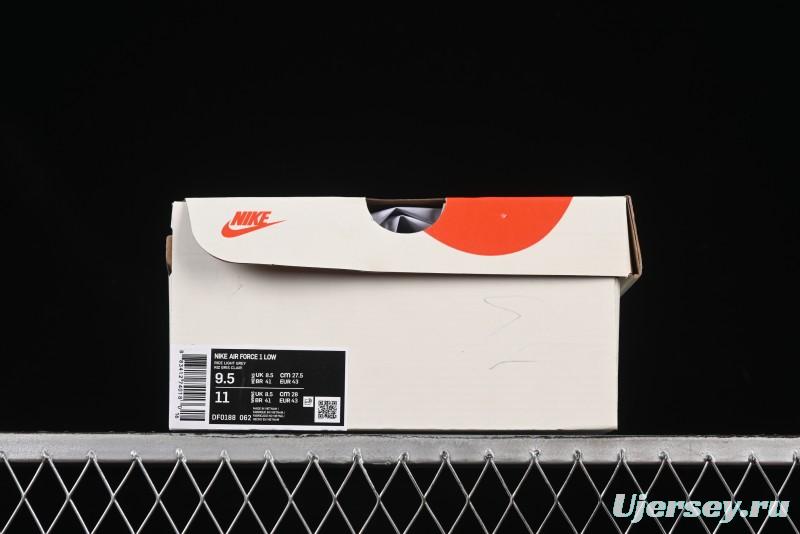 Nike Air Force 1'07 Low Balenciaga Collaboration Blue Woven Label Low-Top Casual Sneakers - DF0188-062