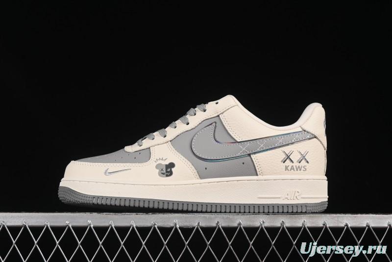 Nike Air Force 1'07 Low Kaws Collaboration Beige Grey Casual Sneakers - KK1988-078