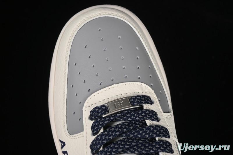 Nike Air Force 1 '07 Low Supreme Collaboration Grey Blue Casual Sneakers - HH7518-054