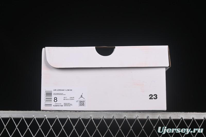 Nike Air Jordan 1 Low AJ1 Dark Purple Low-Top Casual Lifestyle Sneakers - HJ5910-105