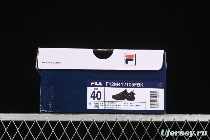 Fila Heritage Fluid Cat Paw 5.0 Retro Dad Shoes with Lace-Up Design - F12M412105FBK