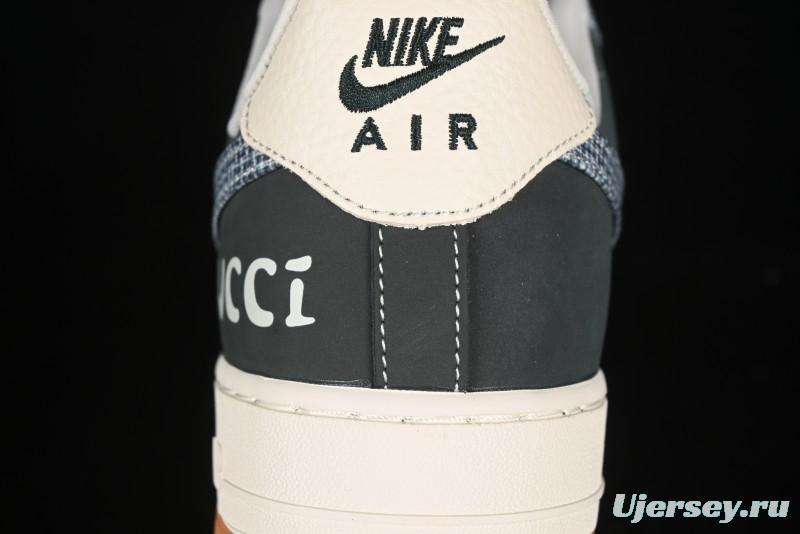 Nike Air Force 1'07 Low Gucci Collaboration Floral Pattern Rubber Sole Casual Sneakers - DF0188-058