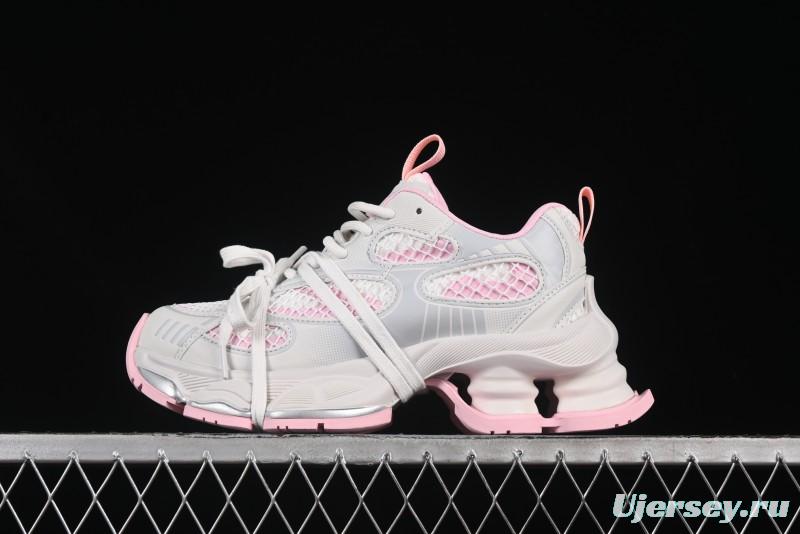 GG-CC Starry Sky Particle Silver White Lace-up Hollow Out Chunky Sneakers with 5cm Height Boost - G25U9778