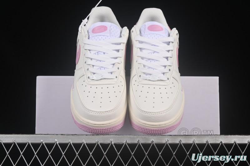 Nike Air Force 1'07 Low Custom Casual Sneakers with Full-Length Air Cushion - DD8959-100