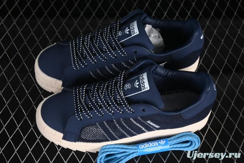 Adidas Clot x Superstar Shell Toe Casual Sneakers with Serrated Edge Design - IH3644