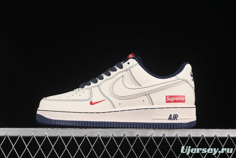 Nike Air Force 1 '07 Low Supreme Collaboration Casual Sneakers with Full-Length Air Cushion - HH7518-074