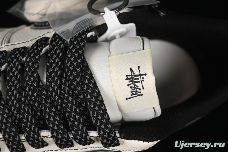 Nike Air Force 1'07 Low Stussy Collaboration Black Swoosh Casual Sneakers - HH7518-059