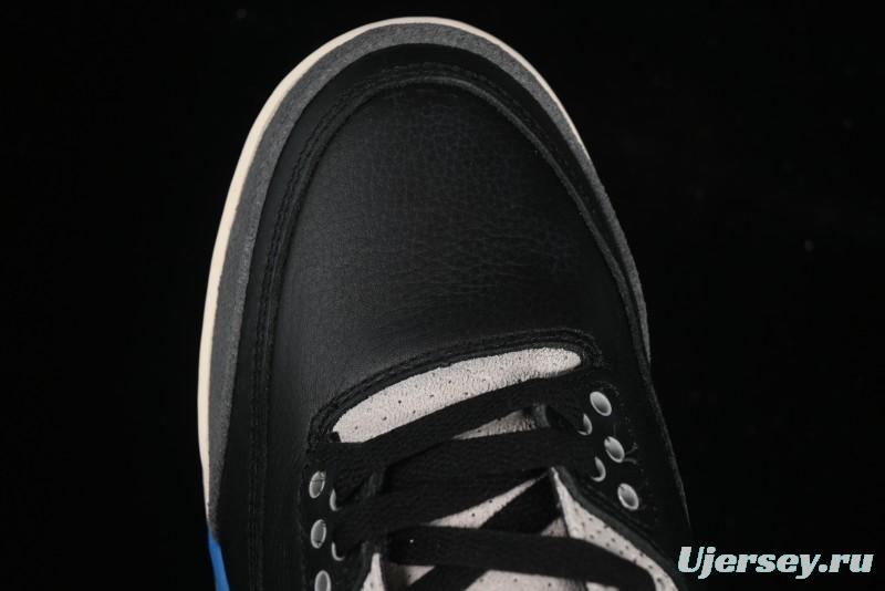 Nike Air Jordan 3 Retro OG Rare Air Sneakers with Small Reverse Swoosh - IB8967-004