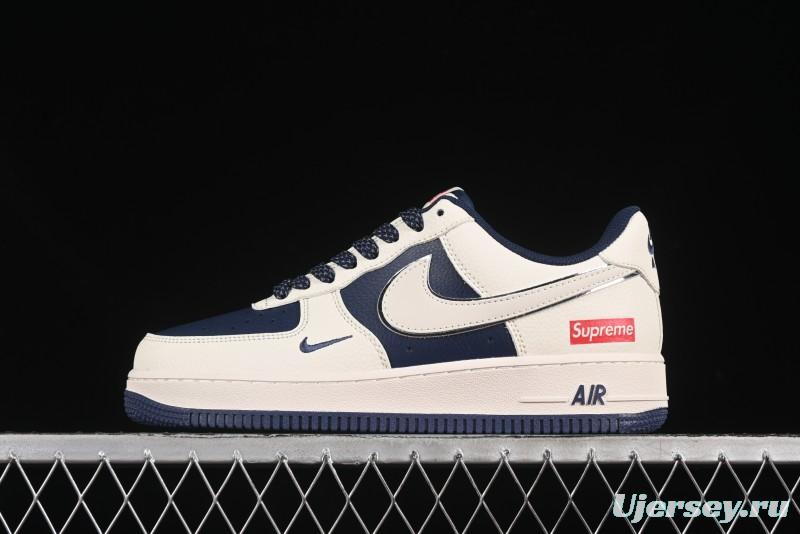 Nike Air Force 1 '07 Low Supreme Collaboration Light Blue Edge Casual Sneakers - HH7518-057