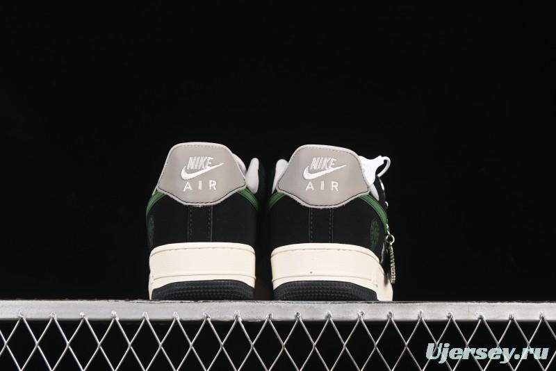 Nike Air Force 1'07 Low Chrome Hearts Collaboration Black Green Swoosh Casual Sneakers - KK1988-074