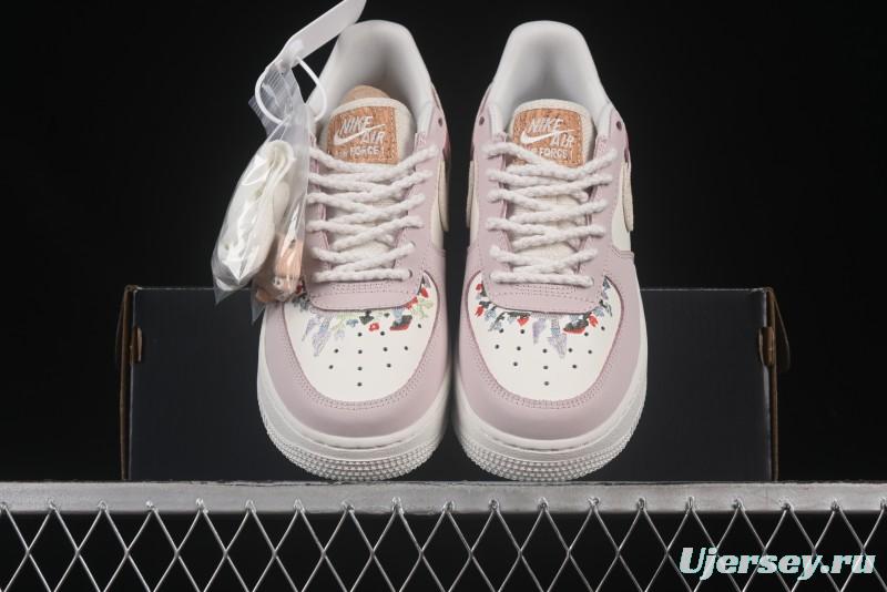 Nike Air Force 1'07 Low Casual Sneakers with Full-Length Air Cushion - IB8874-111