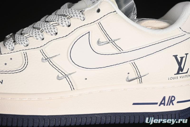 Nike Air Force 1 '07 Low LV Collaboration Black Swoosh Logo Casual Sneakers - XX3168-160