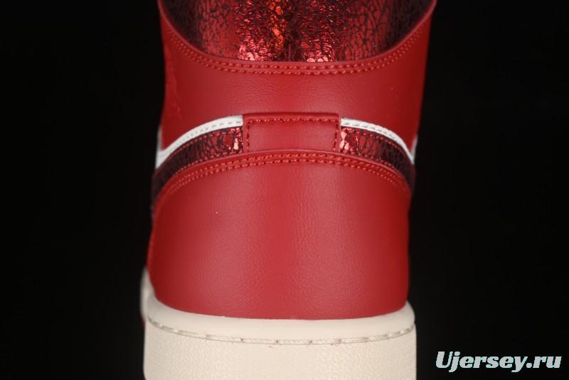 Nike Air Jordan 1 Mid AJ1 China Red Mid-Top Casual Sneakers - HJ9337-106