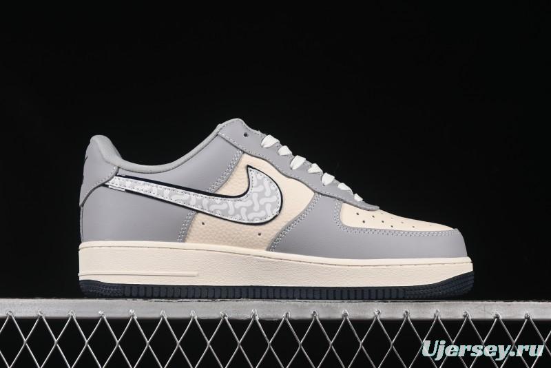 Nike Air Force 1 '07 Low Kaws Collaboration Beige Grey Casual Sneakers - KK1988-077