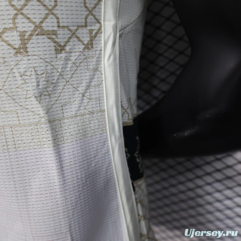 Player Version 2025 Algeria White with Islamic Geometric Pattern Jersey